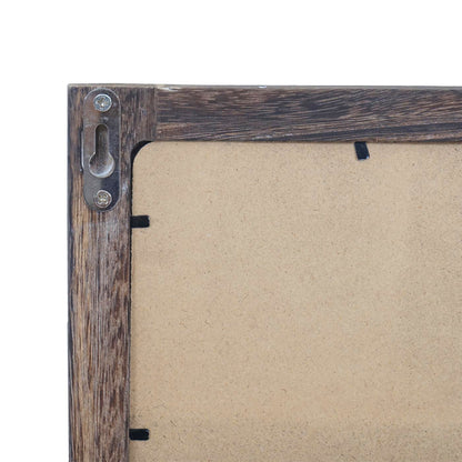 Wandkapstok MCW-C51, kapstok krijtbord, 5 haken 55x34cm ~ bruin, shabby