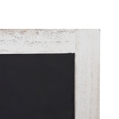 Wandkapstok MCW-C51, kapstok krijtbord, 5 haken 55x34cm ~ wit, shabby