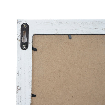 Wandkapstok MCW-C51, kapstok krijtbord, 5 haken 55x34cm ~ wit, shabby