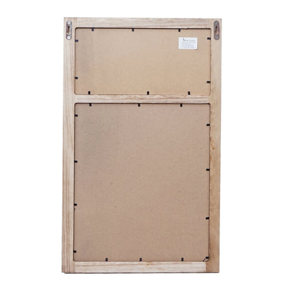 Wandkapstok MCW-C51, kapstok krijtbord schoolbord, 5 haken 55x34cm ~ natuurlijk bruin