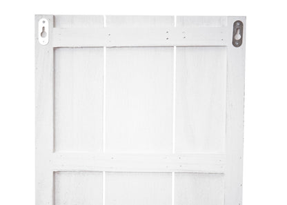 Wandplank MCW-C92, wandpaneel houten plank, 3 niveaus 150x33x13cm massief hout vintage ~ wit/donkergrijs shabby