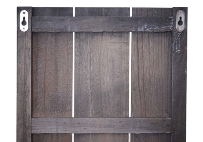 Wandplank MCW-C92, wandpaneel houten plank, 3 niveaus 150x33x13cm massief hout vintage ~ bruin shabby