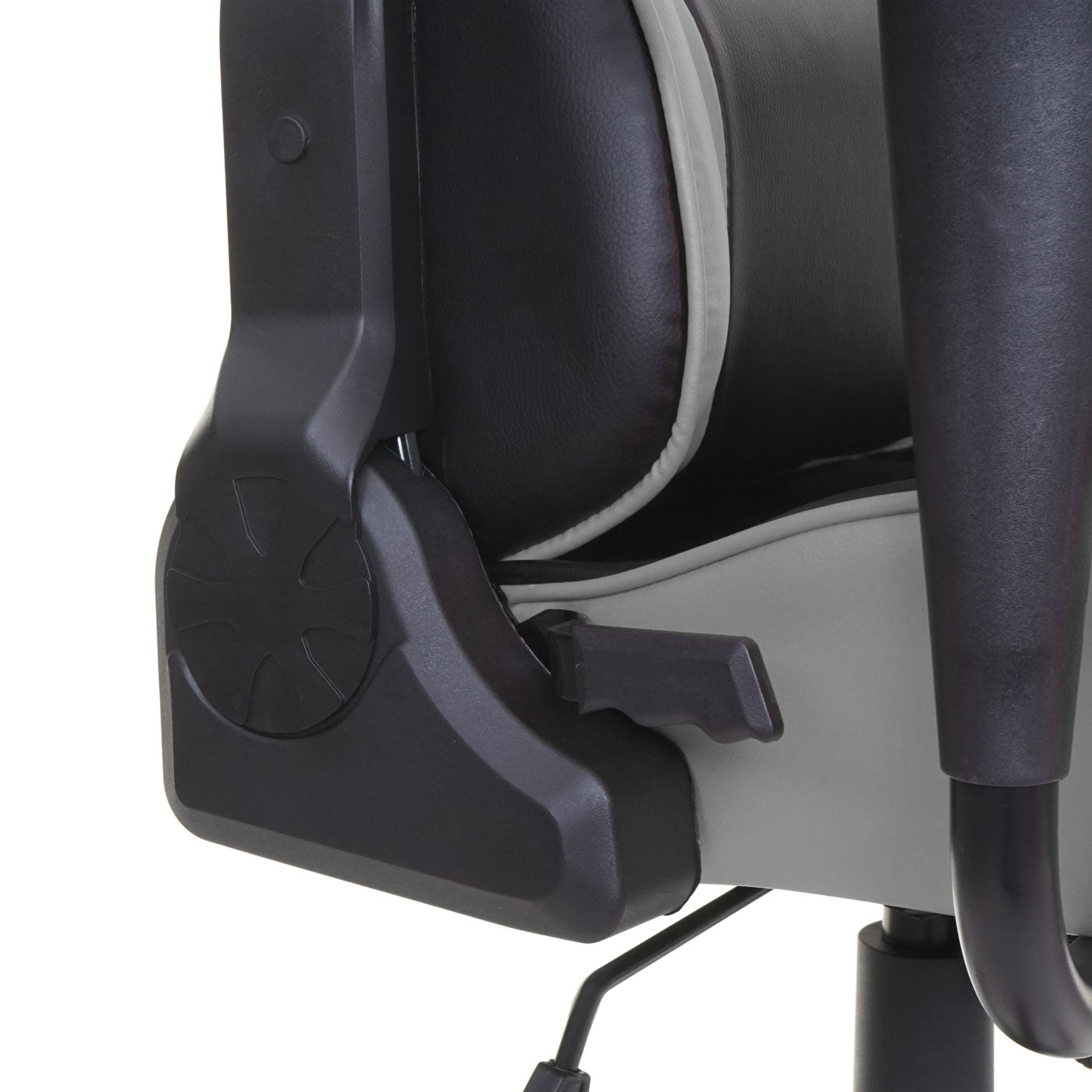 Bureaustoel MCW-D25, bureaustoel gamestoel directiestoel bureaustoel, 150kg belastbaar kunstleer ~ zwart/grijs