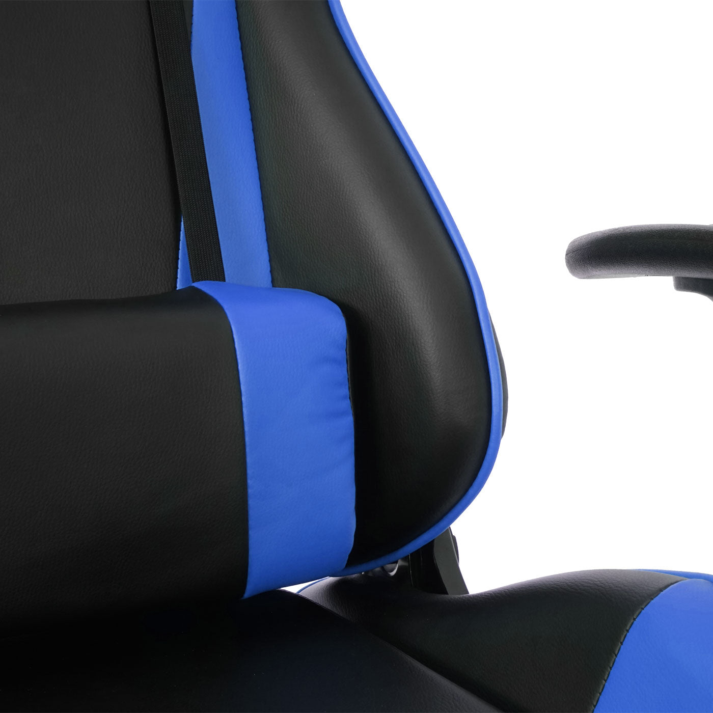 Relax bureaustoel MCW-D25 XXL, bureaustoel gamestoel, 150kg belastbaar voetensteun ~ zwart/blauw