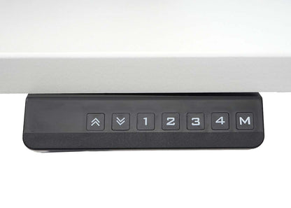 Bureau MCW-D40, computerbureau, elektrisch in hoogte verstelbaar 160x80cm 53kg MVG ~ wit, antracietgrijs
