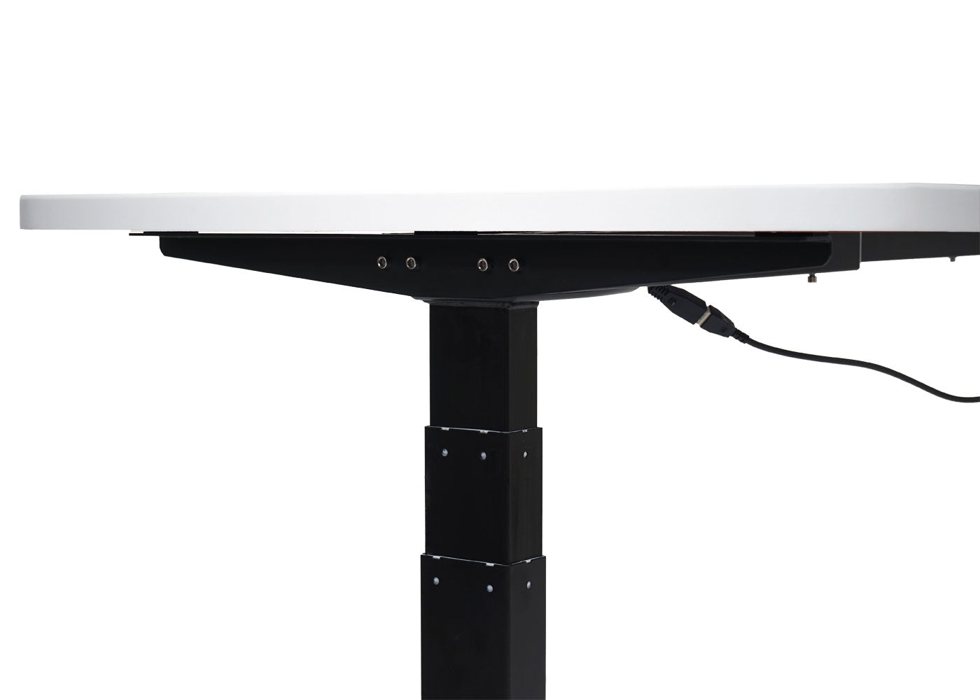 Bureau MCW-D40, computerbureau, elektrisch in hoogte verstelbaar 160x80cm 53kg MVG ~ wit, zwart