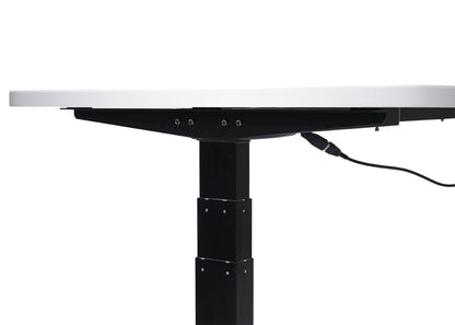 Bureau MCW-D40, computerbureau, elektrisch in hoogte verstelbaar 160x80cm 53kg MVG ~ wit, zwart
