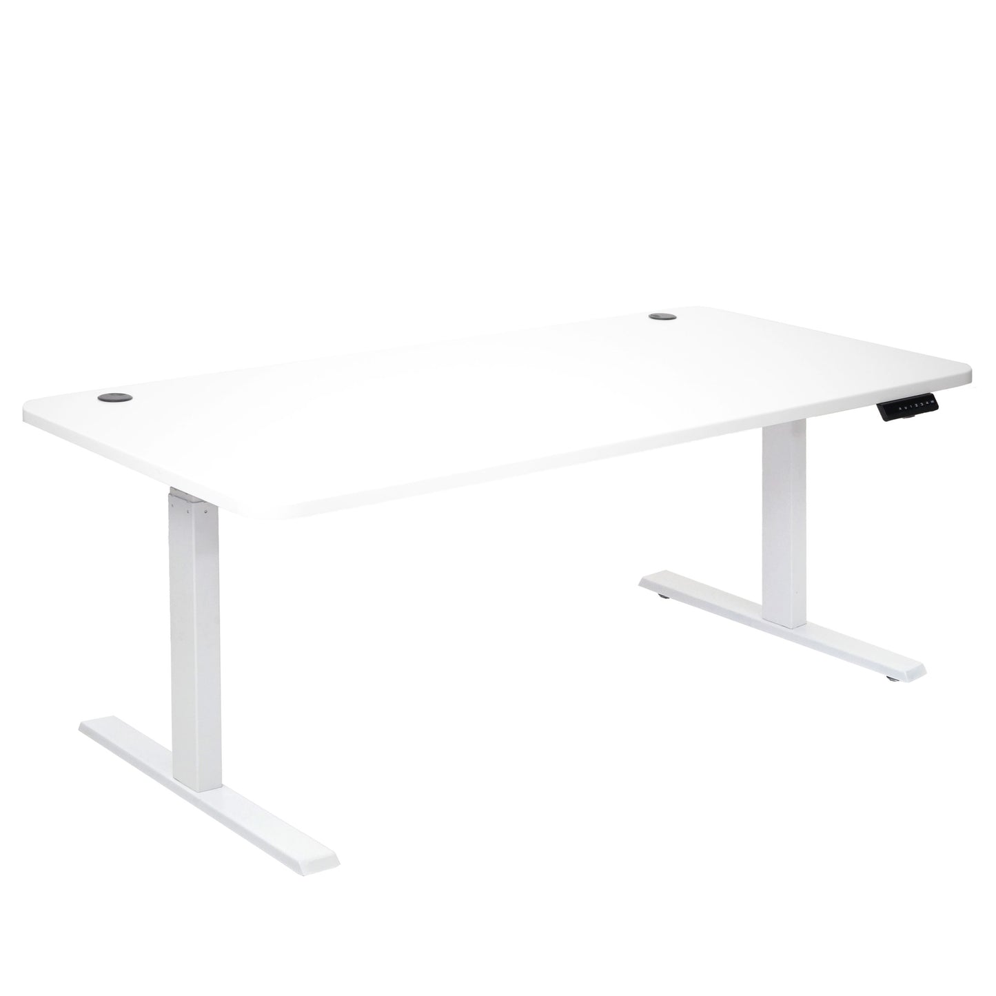 Bureau MCW-D40, computerbureau, elektrisch in hoogte verstelbaar 160x80cm 53kg MVG ~ wit, wit