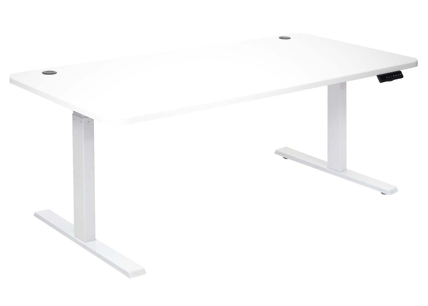 Bureau MCW-D40, computerbureau, elektrisch in hoogte verstelbaar 160x80cm 53kg MVG ~ wit, wit