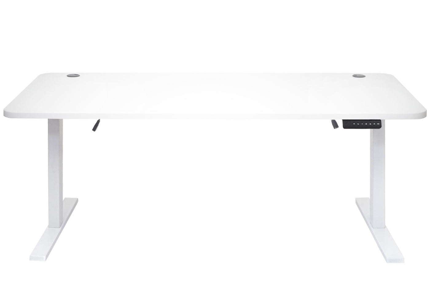 Bureau MCW-D40, computerbureau, elektrisch in hoogte verstelbaar 160x80cm 53kg MVG ~ wit, wit