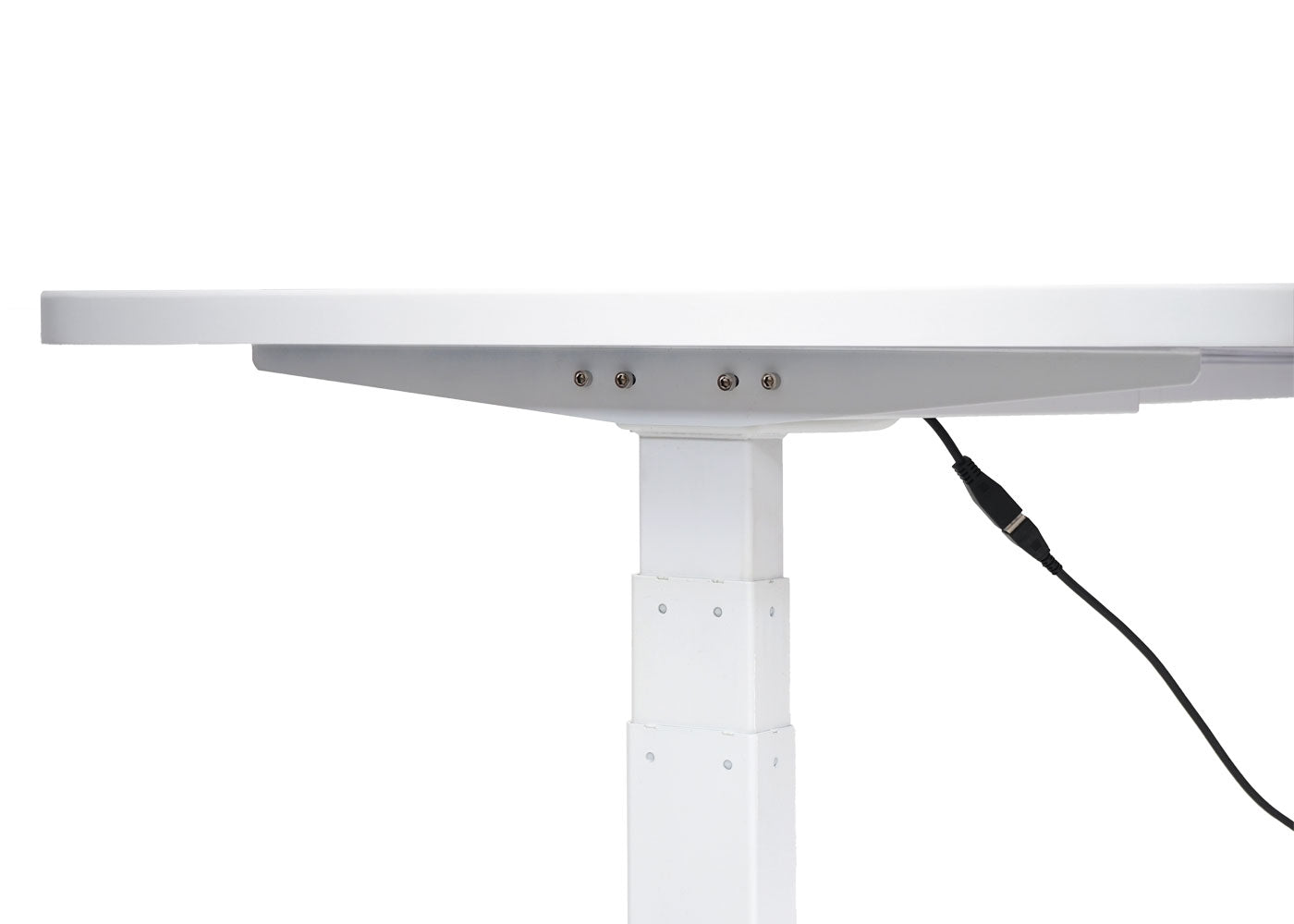 Bureau MCW-D40, computerbureau, elektrisch in hoogte verstelbaar 160x80cm 53kg MVG ~ wit, wit