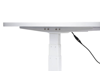 Bureau MCW-D40, computerbureau, elektrisch in hoogte verstelbaar 160x80cm 53kg MVG ~ wit, wit