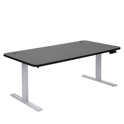Bureau MCW-D40, computerbureau, elektrisch in hoogte verstelbaar 160x80cm 53kg MVG ~ zwart, grijs