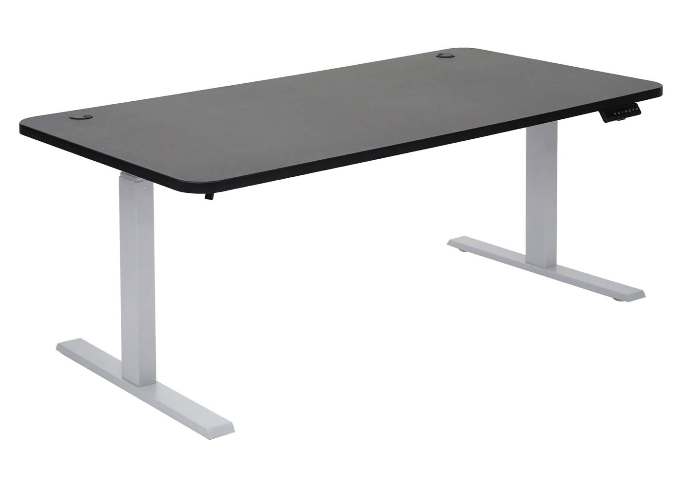 Bureau MCW-D40, computerbureau, elektrisch in hoogte verstelbaar 160x80cm 53kg MVG ~ zwart, grijs