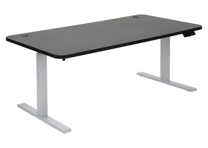 Bureau MCW-D40, computerbureau, elektrisch in hoogte verstelbaar 160x80cm 53kg MVG ~ zwart, grijs