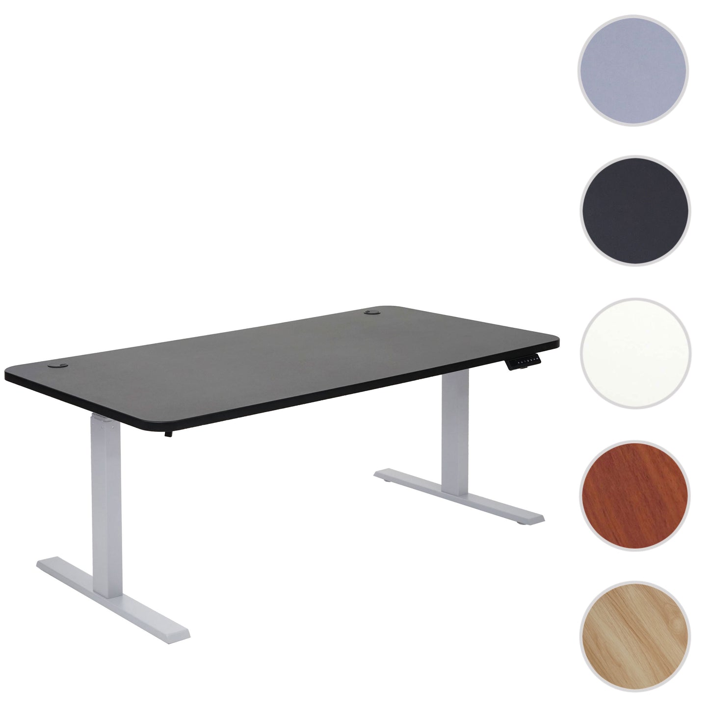 Bureau MCW-D40, computerbureau, elektrisch in hoogte verstelbaar 160x80cm 53kg MVG ~ zwart, grijs