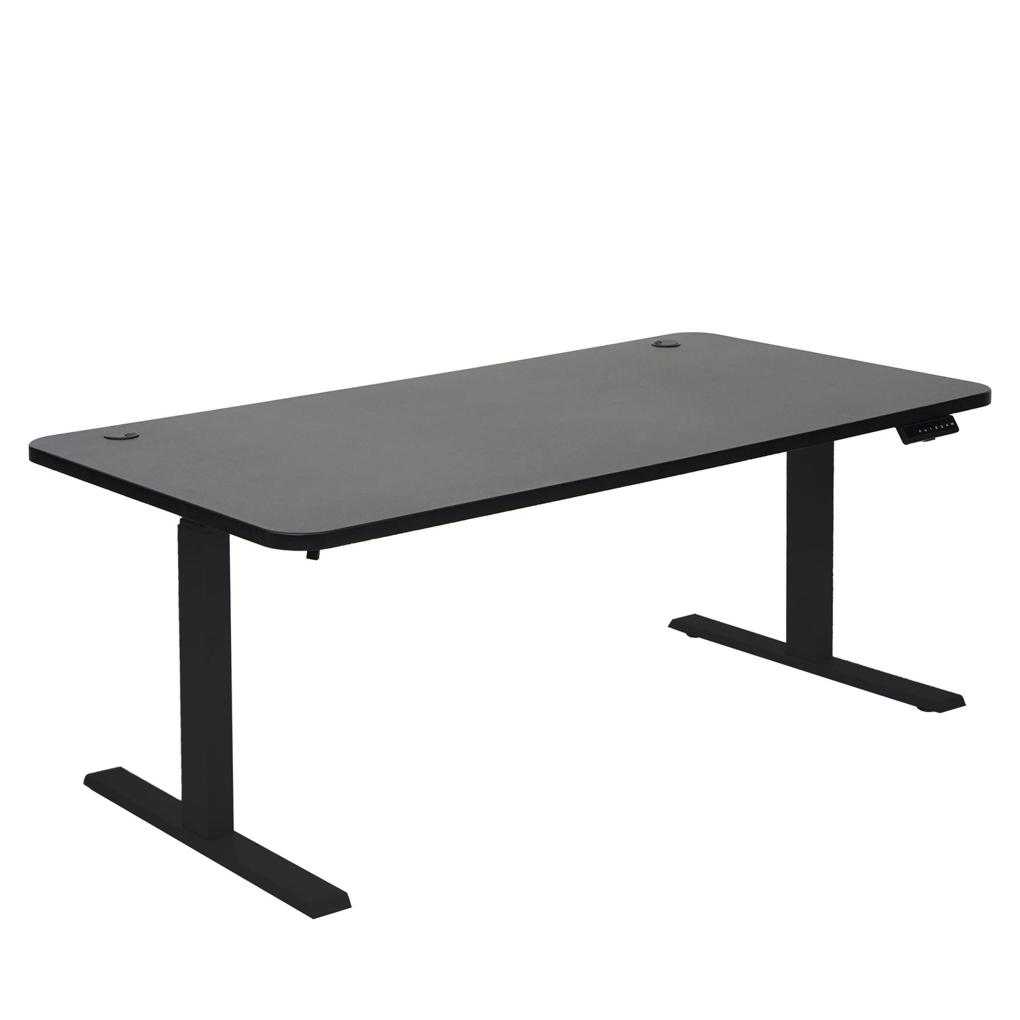 Bureau MCW-D40, computerbureau, elektrisch in hoogte verstelbaar 160x80cm 53kg MVG ~ zwart, zwart