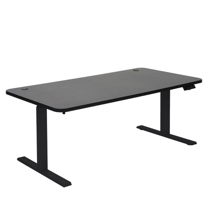 Bureau MCW-D40, computerbureau, elektrisch in hoogte verstelbaar 160x80cm 53kg MVG ~ zwart, zwart