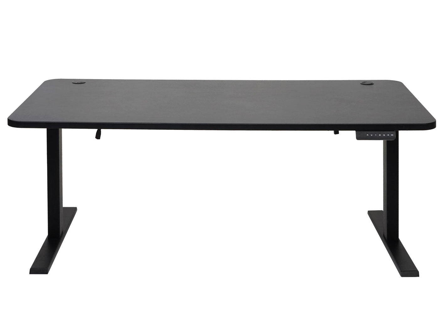 Bureau MCW-D40, computerbureau, elektrisch in hoogte verstelbaar 160x80cm 53kg MVG ~ zwart, zwart