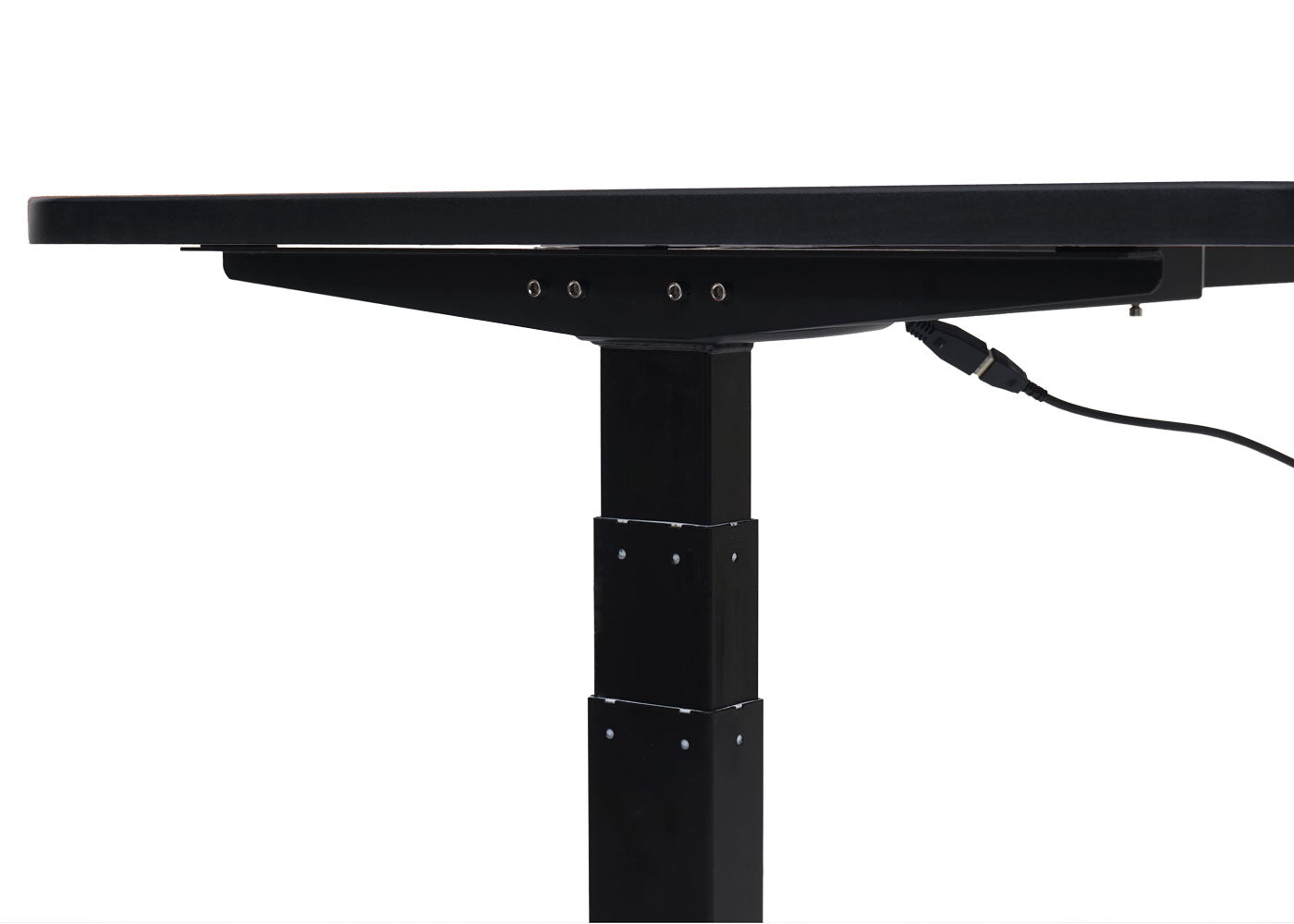 Bureau MCW-D40, computerbureau, elektrisch in hoogte verstelbaar 160x80cm 53kg MVG ~ zwart, zwart