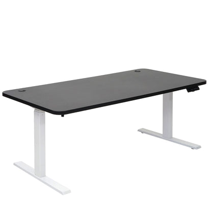 Bureau MCW-D40, computerbureau, elektrisch in hoogte verstelbaar 160x80cm 53kg MVG ~ zwart, wit