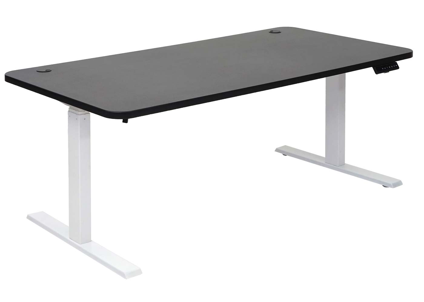 Bureau MCW-D40, computerbureau, elektrisch in hoogte verstelbaar 160x80cm 53kg MVG ~ zwart, wit