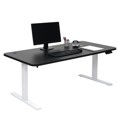 Bureau MCW-D40, computerbureau, elektrisch in hoogte verstelbaar 160x80cm 53kg MVG ~ zwart, wit