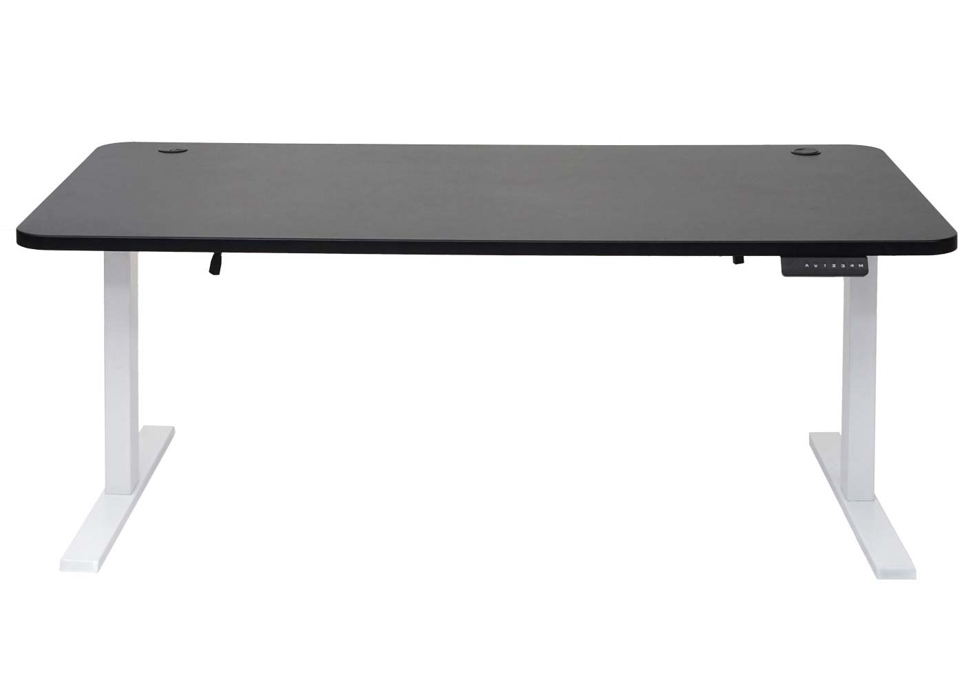 Bureau MCW-D40, computerbureau, elektrisch in hoogte verstelbaar 160x80cm 53kg MVG ~ zwart, wit