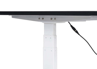 Bureau MCW-D40, computerbureau, elektrisch in hoogte verstelbaar 160x80cm 53kg MVG ~ zwart, wit
