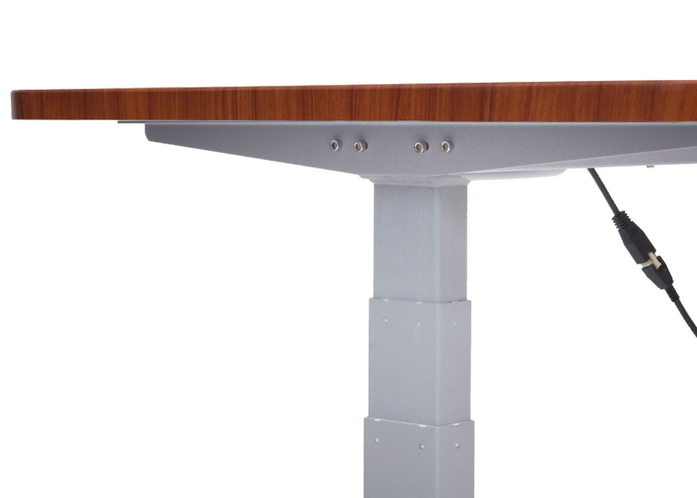 Bureau MCW-D40, computerbureau, elektrisch in hoogte verstelbaar 160x80cm 53kg MVG ~ naturel, grijs