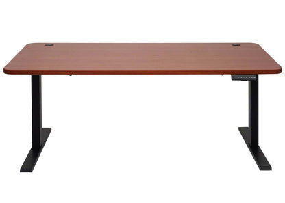 Bureau MCW-D40, computerbureau, elektrisch in hoogte verstelbaar 160x80cm 53kg MVG ~ naturel, zwart