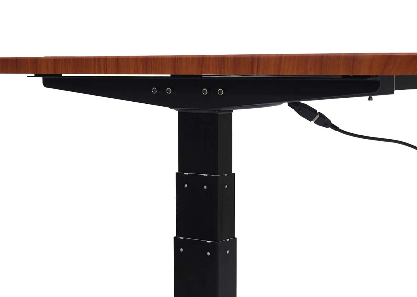 Bureau MCW-D40, computerbureau, elektrisch in hoogte verstelbaar 160x80cm 53kg MVG ~ naturel, zwart