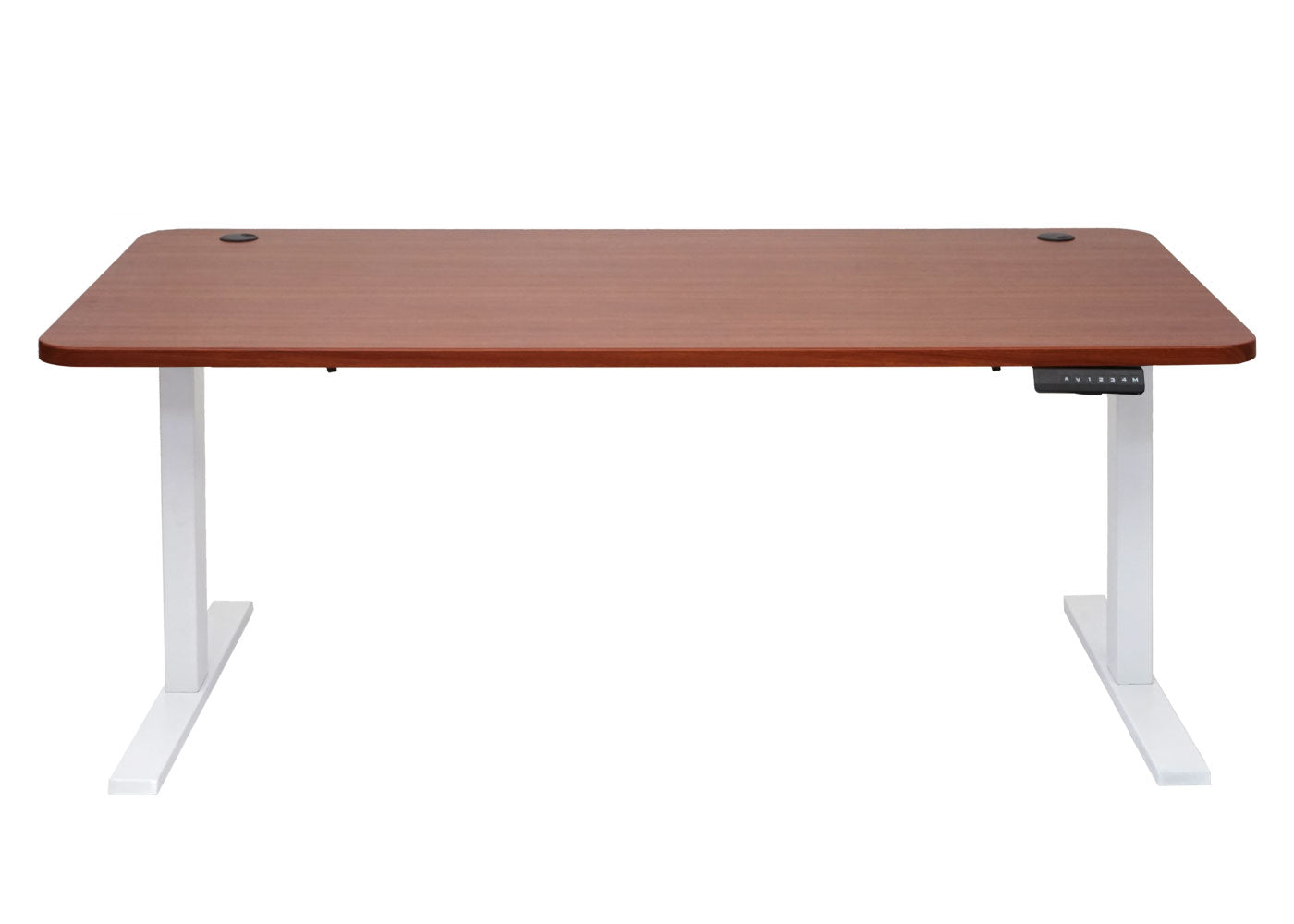Bureau MCW-D40, computerbureau, elektrisch in hoogte verstelbaar 160x80cm 53kg MVG ~ naturel, wit