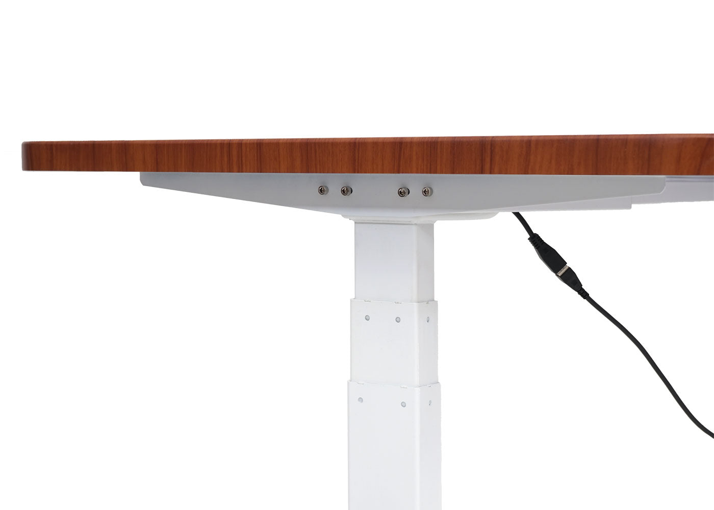 Bureau MCW-D40, computerbureau, elektrisch in hoogte verstelbaar 160x80cm 53kg MVG ~ naturel, wit