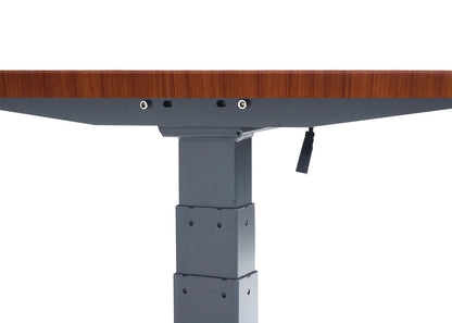 Bureau MCW-D40, computerbureau, elektrisch in hoogte verstelbaar 160x80cm 53kg MVG ~ naturel, antracietgrijs