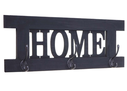 Wandkapstok MCW-C60 Home, kapstok, kapstokpaneel, shabby look vintage 55x21cm ~ donkergrijs