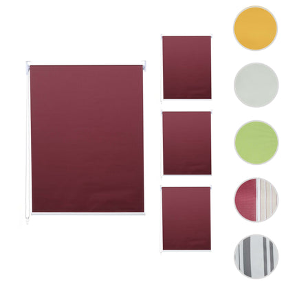 Set van 4 rolgordijnen MCW-D52, raamrolgordijn zij-trekgordijn, 120x230cm ondoorzichtige zonwering ~ bordeaux