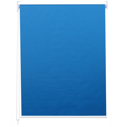 Rolgordijn MCW-D52, raamrolgordijn zijtrekgordijn, 110x230cm zonwering verduisterend ondoorzichtig ~ blauw