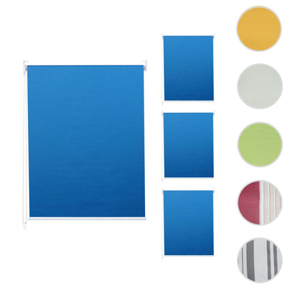 Set van 4 rolgordijnen MCW-D52, raamrolgordijn zij-trekgordijn, 120x230cm ondoorzichtige zonwering ~ blauw