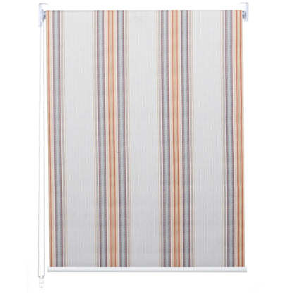 Rolgordijn MCW-D52, raamrolgordijn zijtrekgordijn, 100x230cm zonwering verduisterend ondoorzichtig ~ grijs/bruin/oranje