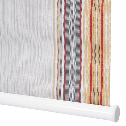 Set van 2 rolgordijnen MCW-D52, raamrolgordijn zij-trekgordijn, 120x230cm ondoorzichtige zonwering ~ grijs/bruin/oranje