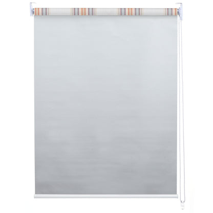 Set van 2 rolgordijnen MCW-D52, raamrolgordijn zij-trekgordijn, 120x230cm ondoorzichtige zonwering ~ grijs/bruin/oranje