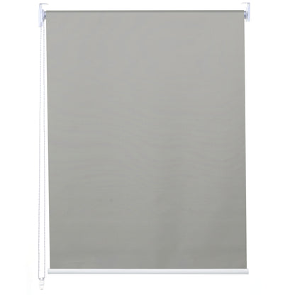 Rolgordijn MCW-D52, raamrolgordijn zijtrekgordijn, 110x230cm zonwering verduisterend ondoorzichtig ~ grijs