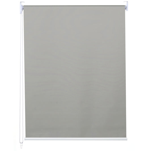 Rolgordijn MCW-D52, raamrolgordijn zijtrekgordijn, 100x230cm zonwering verduisterend ondoorzichtig ~ grijs