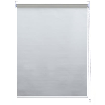 Rolgordijn MCW-D52, raamrolgordijn zijtrekgordijn, 110x230cm zonwering verduisterend ondoorzichtig ~ grijs