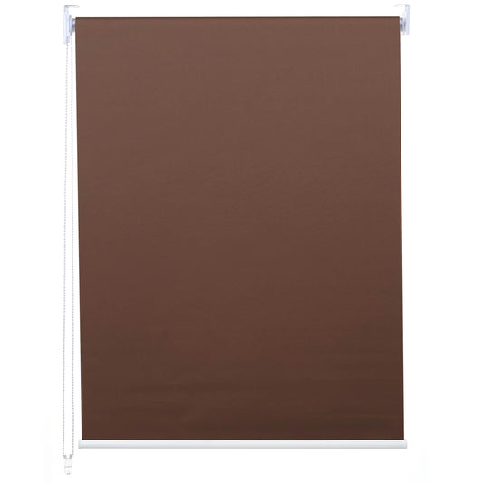 Rolgordijn MCW-D52, raamrolgordijn zijtrekgordijn, 120x230cm zonwerende verduistering ondoorzichtig ~ bruin