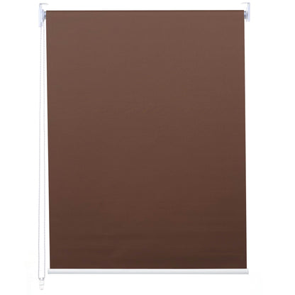 Rolgordijn MCW-D52, raamrolgordijn zijtrekgordijn, 110x230cm zonwering verduisterend ondoorzichtig ~ bruin