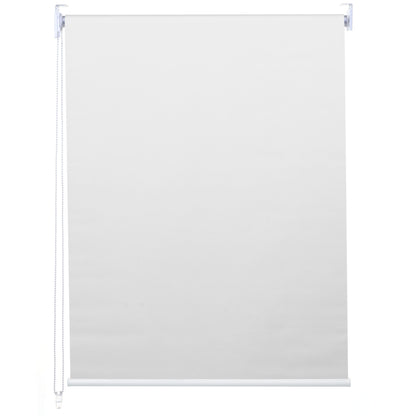 Rolgordijn MCW-D52, raamrolgordijn zijtrekgordijn, 120x230cm zonwering verduisterend ondoorzichtig ~ wit