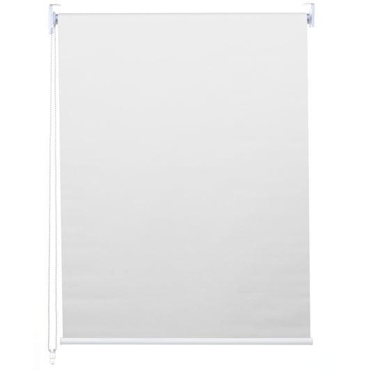 Rolgordijn MCW-D52, raamrolgordijn zijtrekgordijn, 120x230cm zonwering verduisterend ondoorzichtig ~ wit