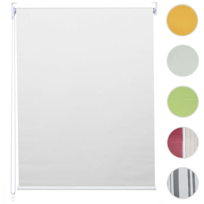 Rolgordijn MCW-D52, raamrolgordijn zijtrekgordijn, 100x230cm zonwering verduisterend ondoorzichtig ~ wit